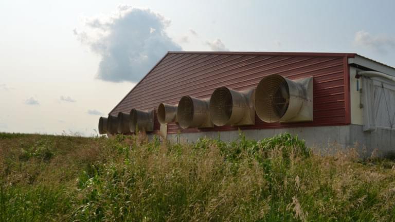 cooling fans on side of barn