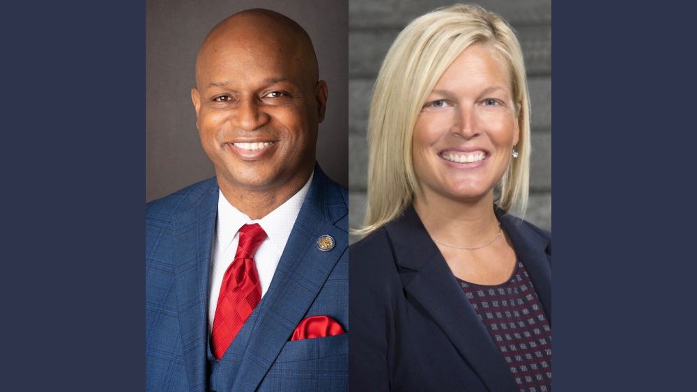 Chris Welch (left) and Tony McCombie are the speaker of the Illinois House of Representatives and Illinois House minority leader, respectively.