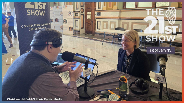 Host of the 21st Show Brian Mackey speaks to Illinois House Minority Leader Tonie McCombie ahead of Governor Pritzker's 2025 budget address.