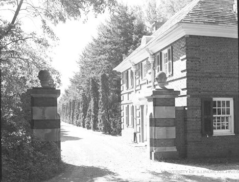 brick building and brick gate way