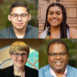 Top row: Jose Zepeda, Kennedy Vincent; Bottom row: Christine Hatfield, Reginald Hardwick