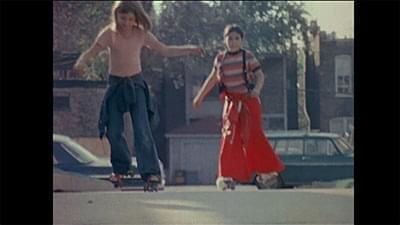 two children on rollerskates